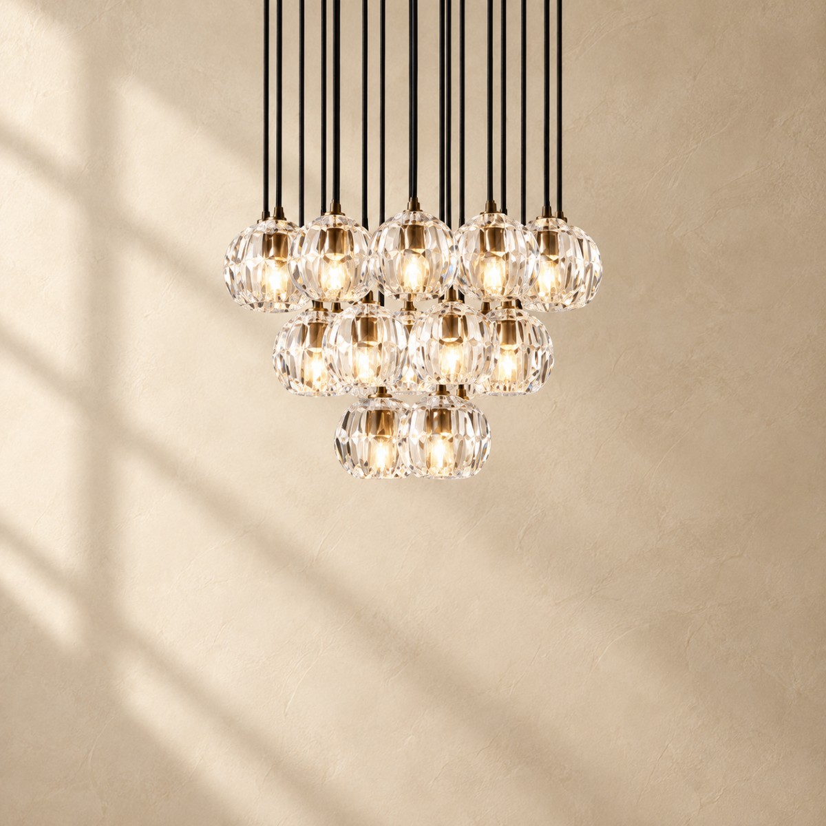 Bonmelor Glass Round Cluster Chandelier - XYlight