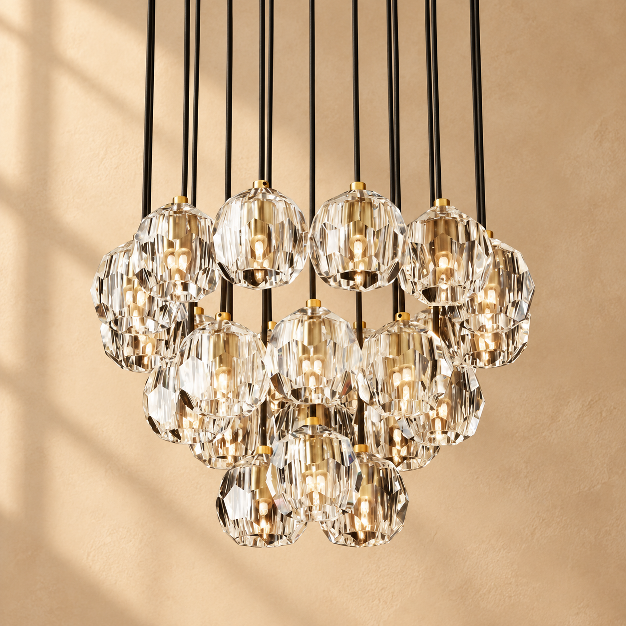 Bonmelor Glass Round Cluster Chandelier - XYlight