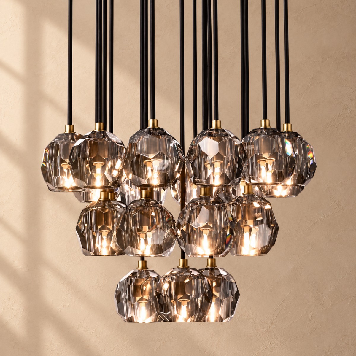 Bonmelor Glass Round Cluster Chandelier - XYlight