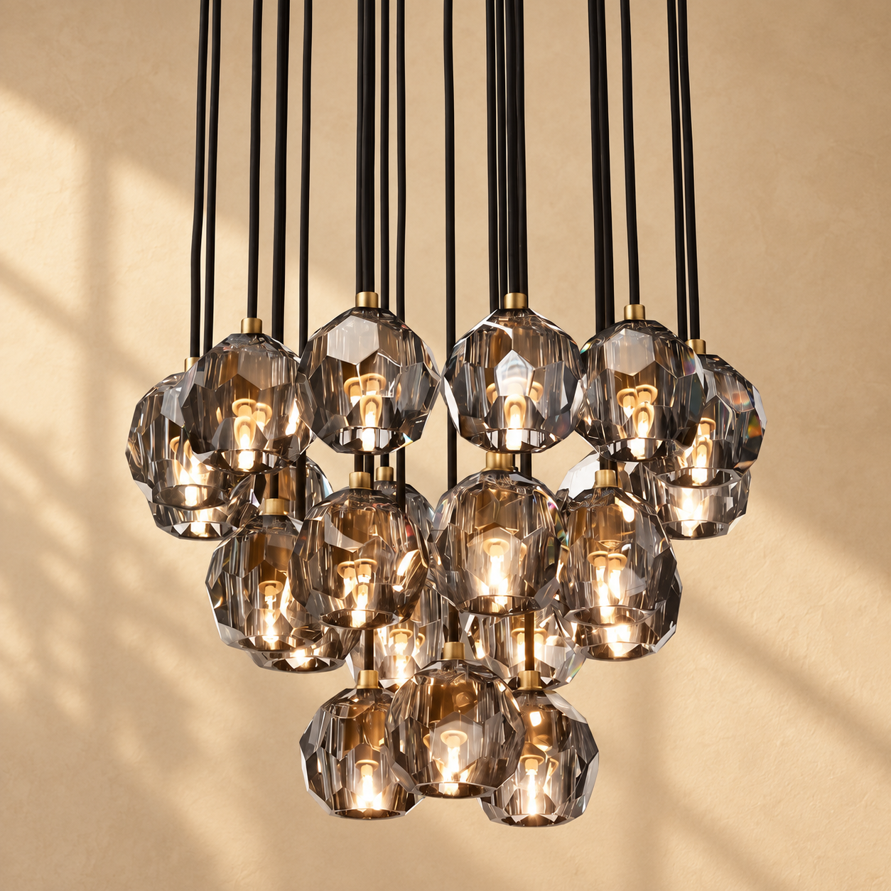 Bonmelor Glass Round Cluster Chandelier - XYlight