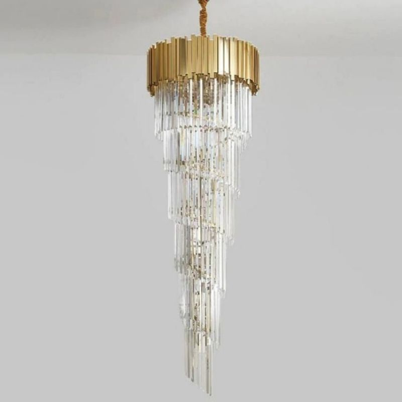 Bourbons Louis 2-Story Crystal Round Chandelier - XYlight