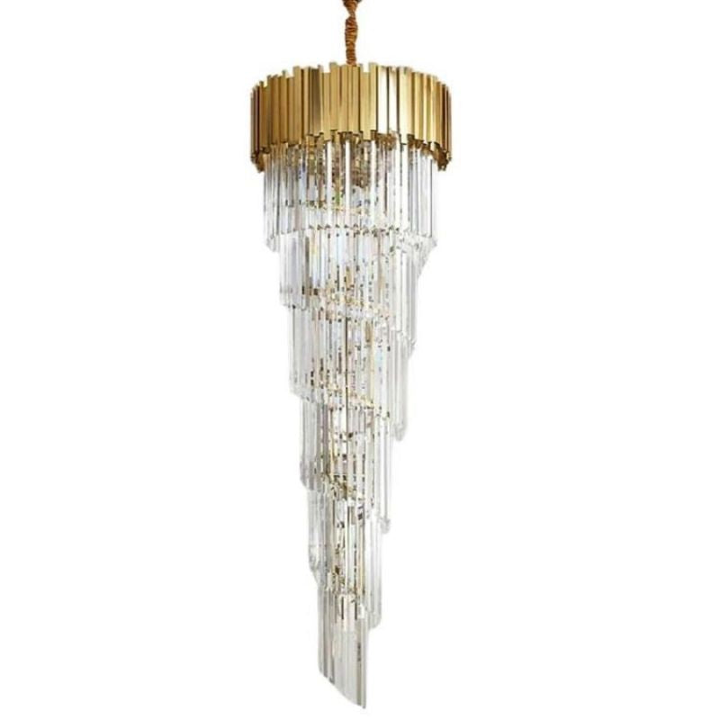 Bourbons Louis 2-Story Crystal Round Chandelier - XYlight