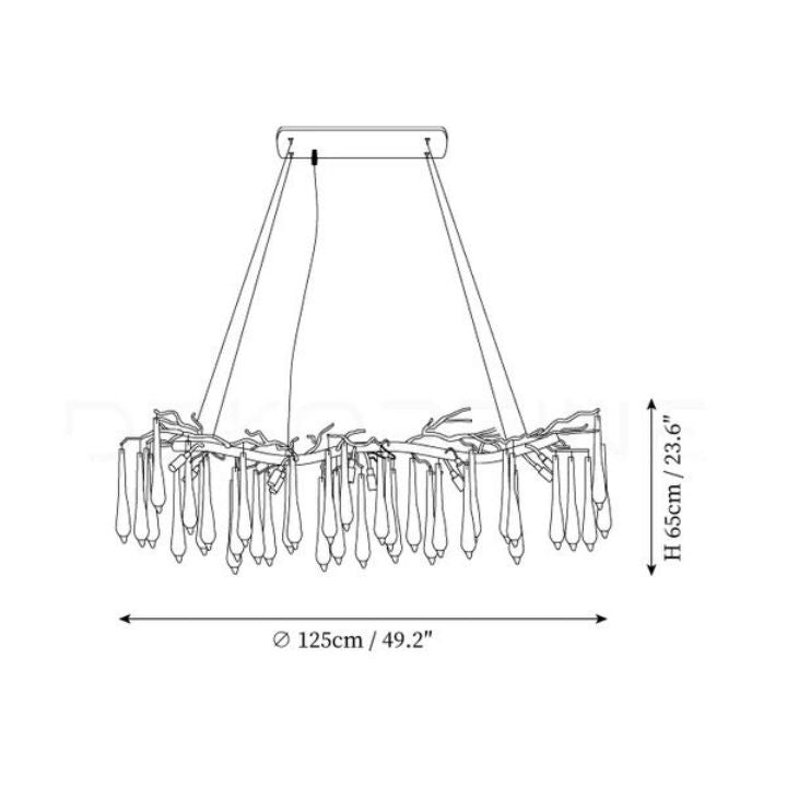Branch Aqua Makrama Chandeliers - XYlight