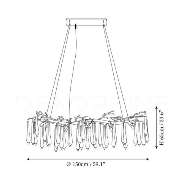 Branch Aqua Makrama Chandeliers - XYlight