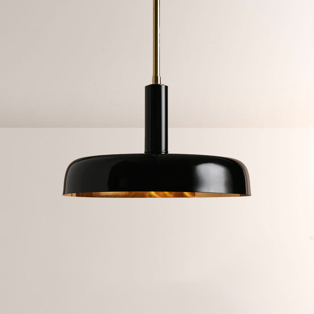 Brennan Gloss Lacquer & Brass Pendant - XYlight