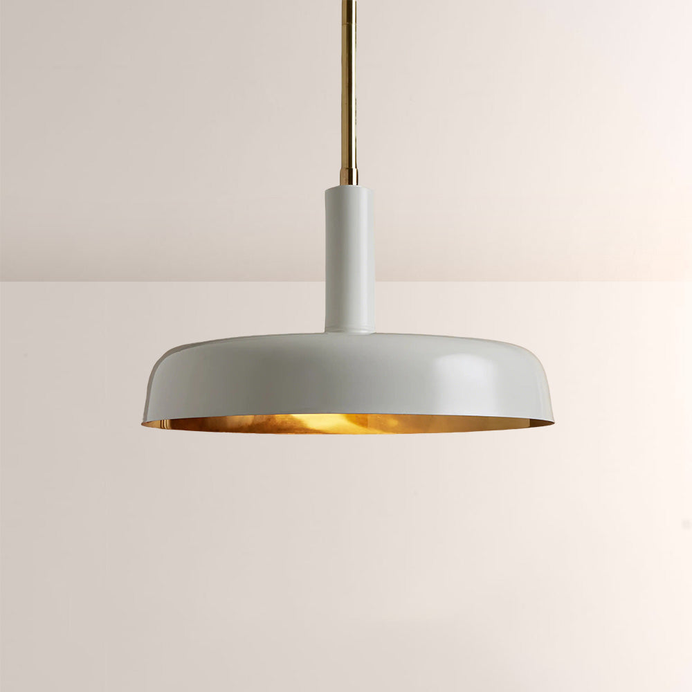 Brennan Gloss Lacquer & Brass Pendant - XYlight