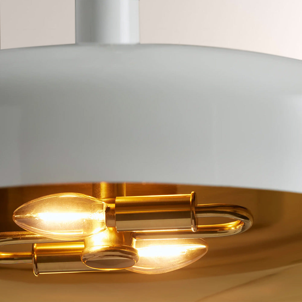 Brennan Gloss Lacquer & Brass Pendant - XYlight
