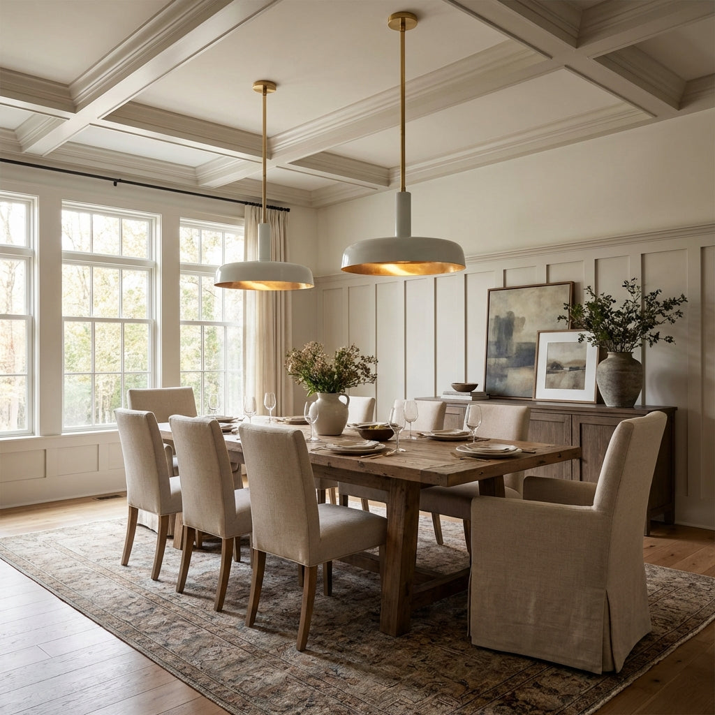 Brennan Gloss Lacquer & Brass Pendant - XYlight