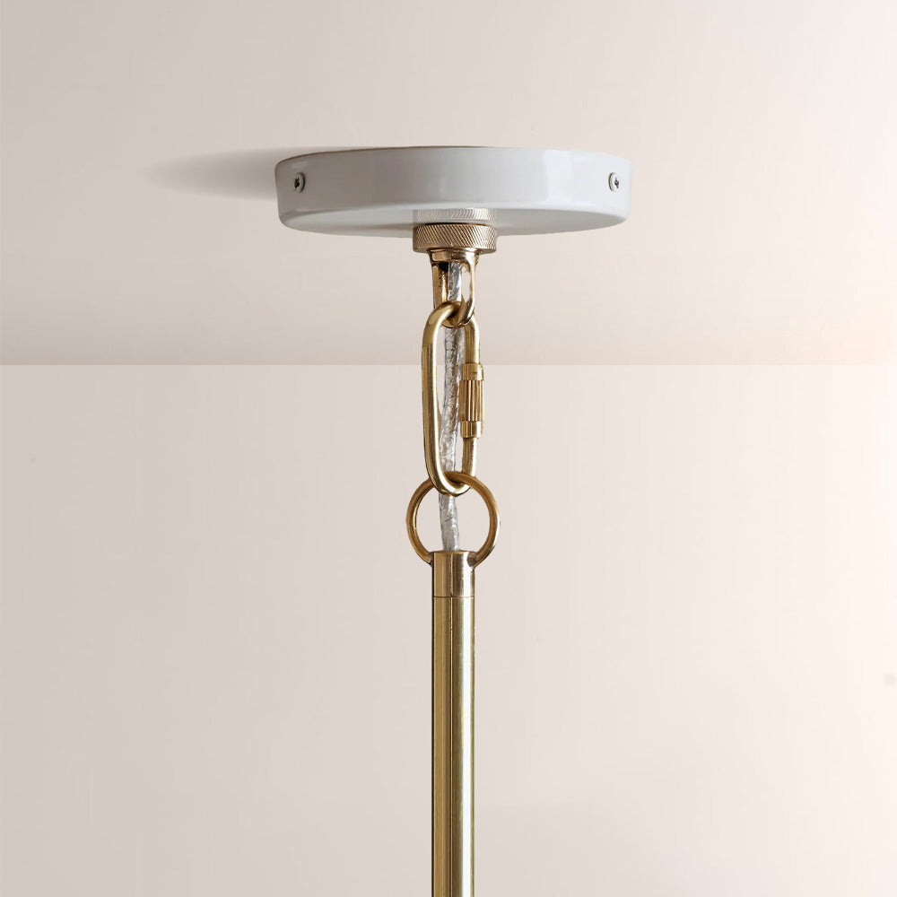 Brennan Gloss Lacquer & Brass Pendant - XYlight