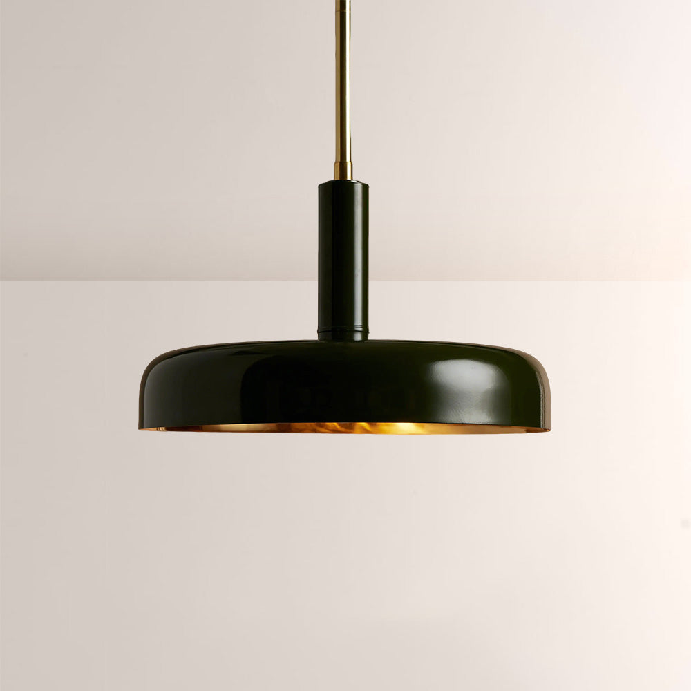 Brennan Gloss Lacquer & Brass Pendant - XYlight