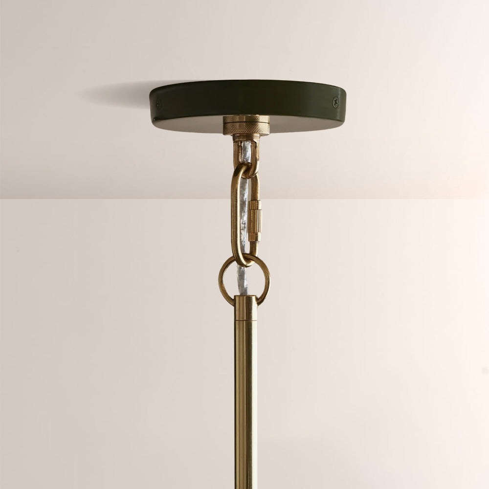 Brennan Gloss Lacquer & Brass Pendant - XYlight