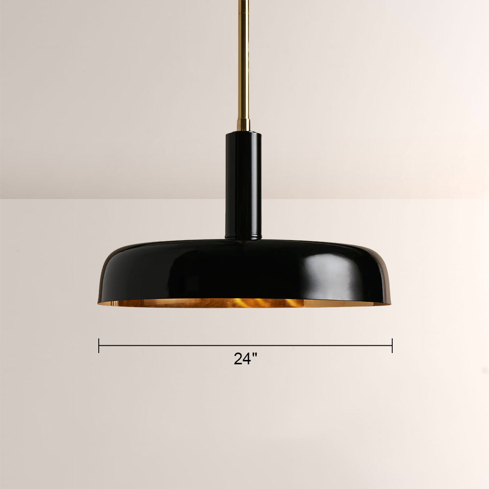 Brennan Gloss Lacquer & Brass Pendant - XYlight