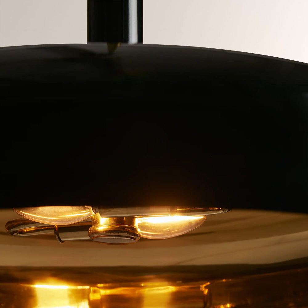 Brennan Gloss Lacquer & Brass Pendant - XYlight
