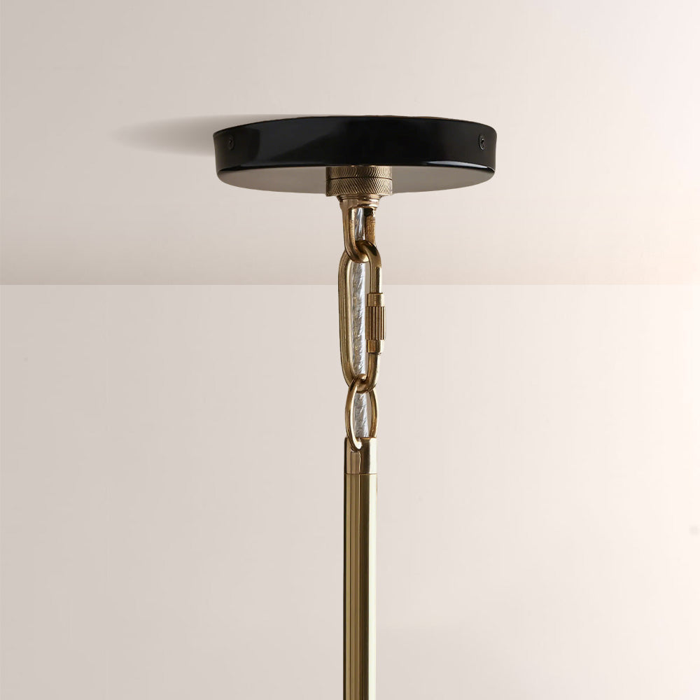 Brennan Gloss Lacquer & Brass Pendant - XYlight
