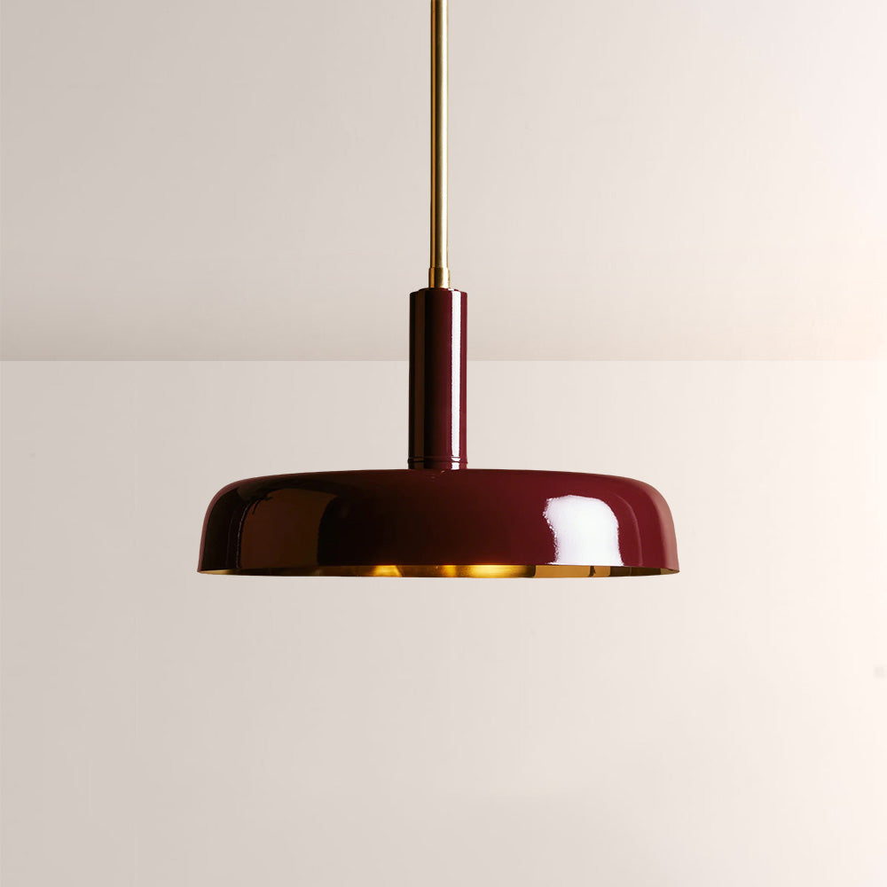 Brennan Gloss Lacquer & Brass Pendant - XYlight