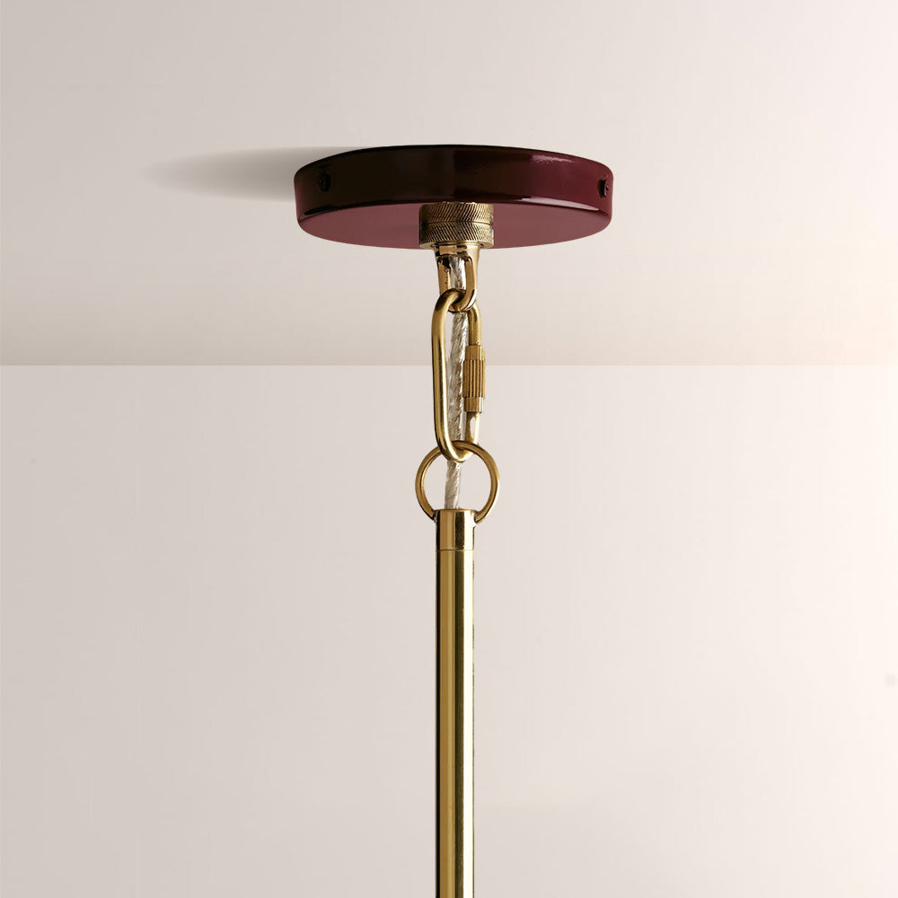 Brennan Gloss Lacquer & Brass Pendant - XYlight