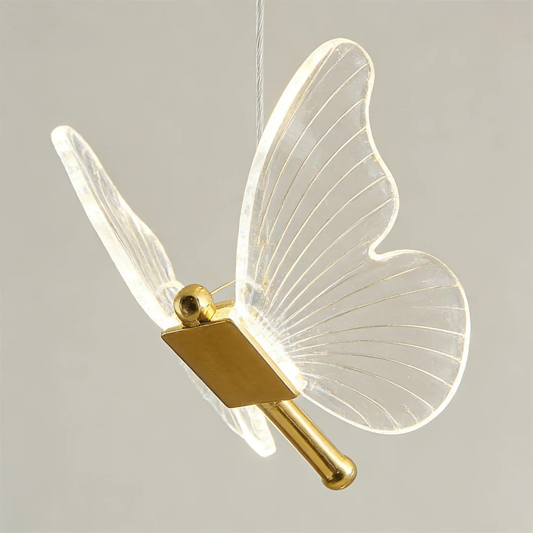 Buttorfly Chandelierv Modern Metal Disk Acrylic Ceiling Light - XYlight