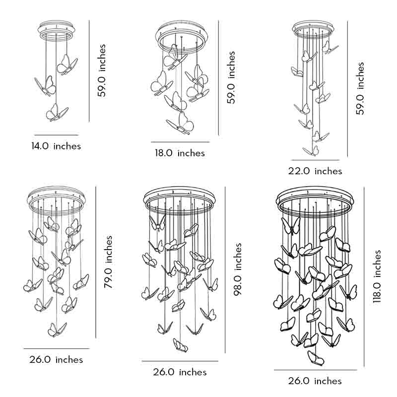 Buttorfly Chandelierv Modern Metal Disk Acrylic Ceiling Light - XYlight