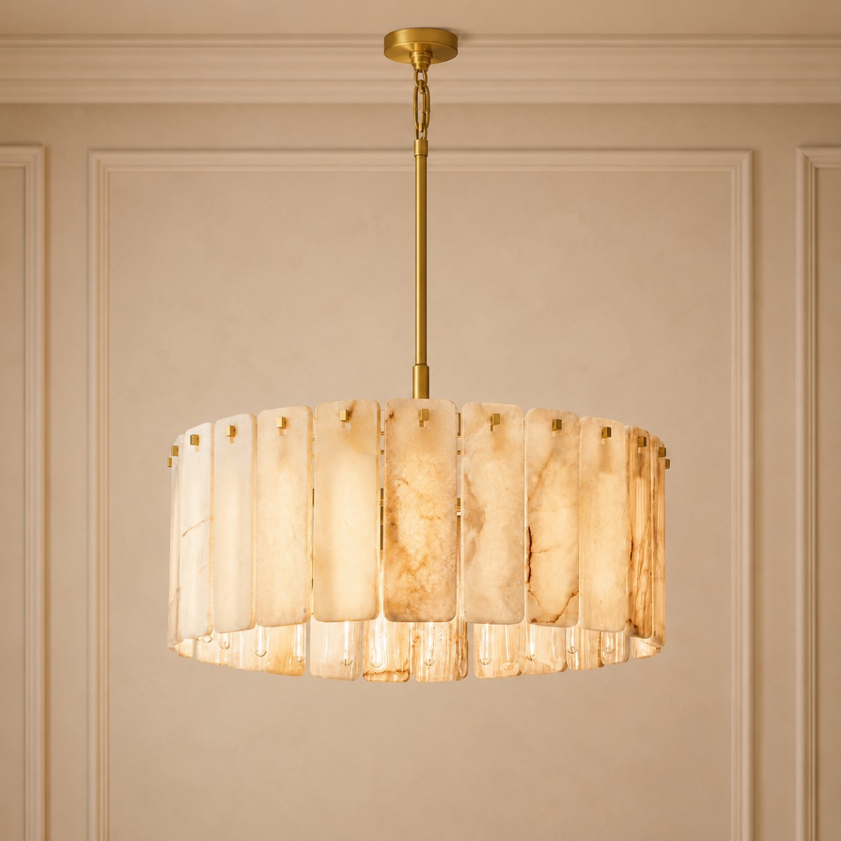 Camerlune Alabaster Round Chandelier - XYlight