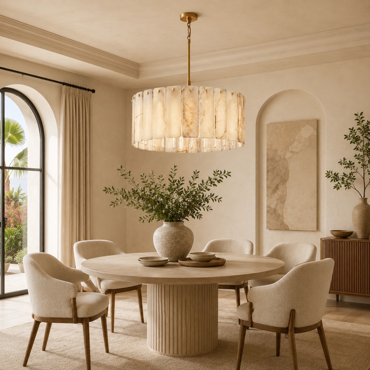 Camerlune Alabaster Round Chandelier - XYlight