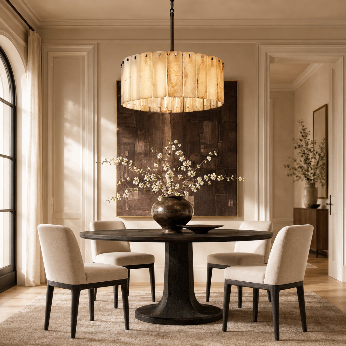 Camerlune Alabaster Round Chandelier - XYlight