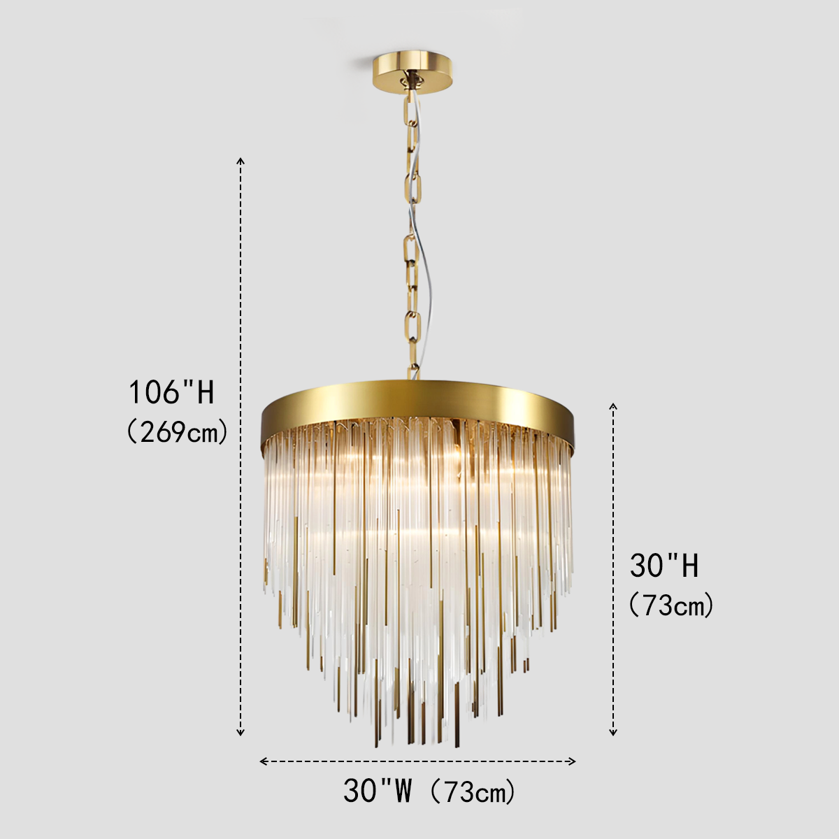 Canavor Aged 12-Light Chandelier - XYlight