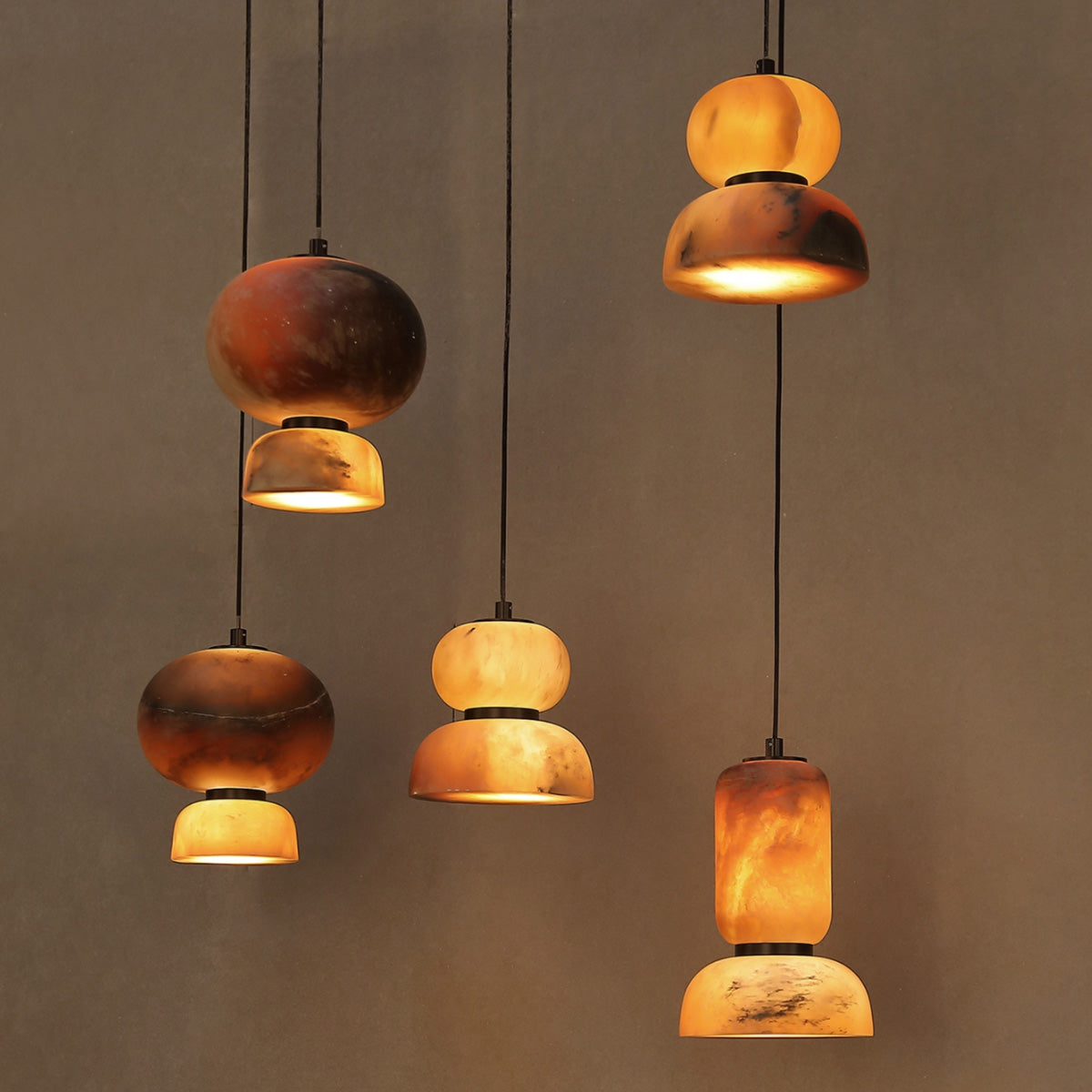 Carey Eterna Alabaster Pendant – Small Ring - XYlight