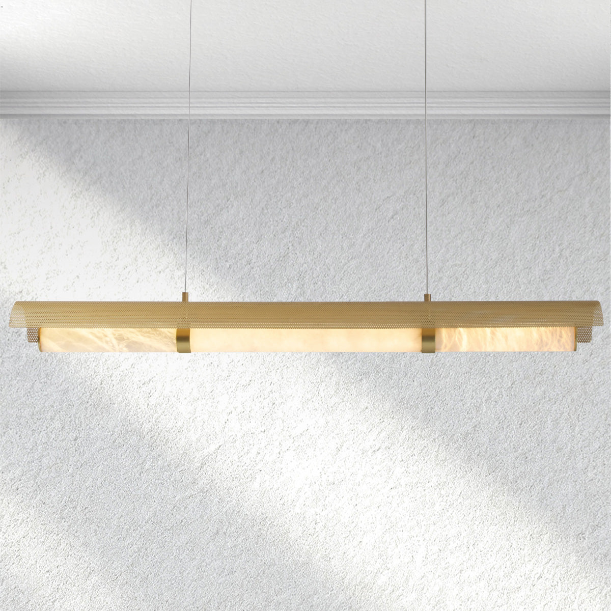 Carey Mirage Alabaster Linear Chandelier - XYlight