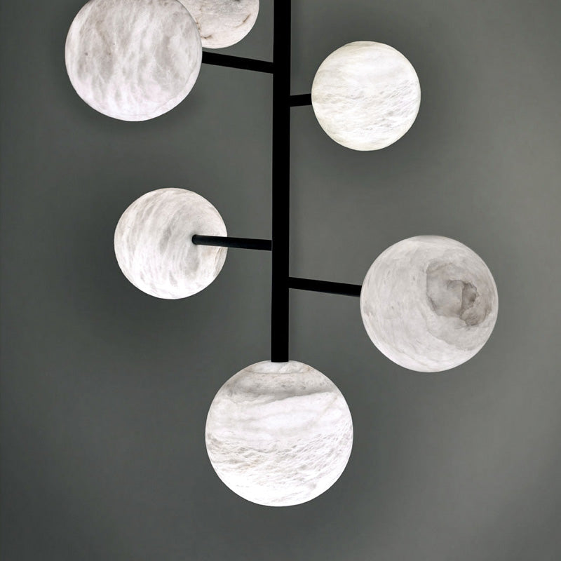 Carol Sphere Delight - Modern Artistic Alabaster Chandelier Light - XYlight