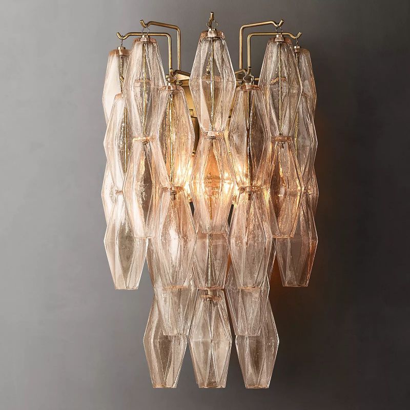 Casnelo Clear Glass Short Wall Sconce