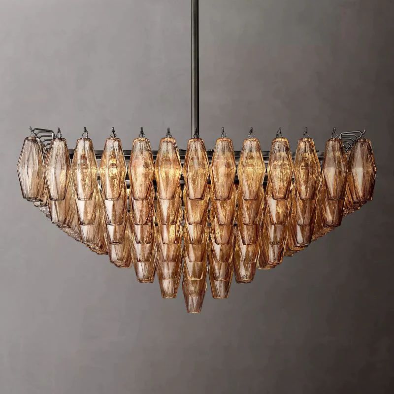 Casnelo Smoke Glass Square Chandelier - XYlight