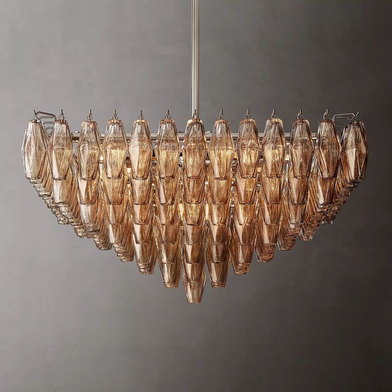 Casnelo Smoke Glass Square Chandelier - XYlight