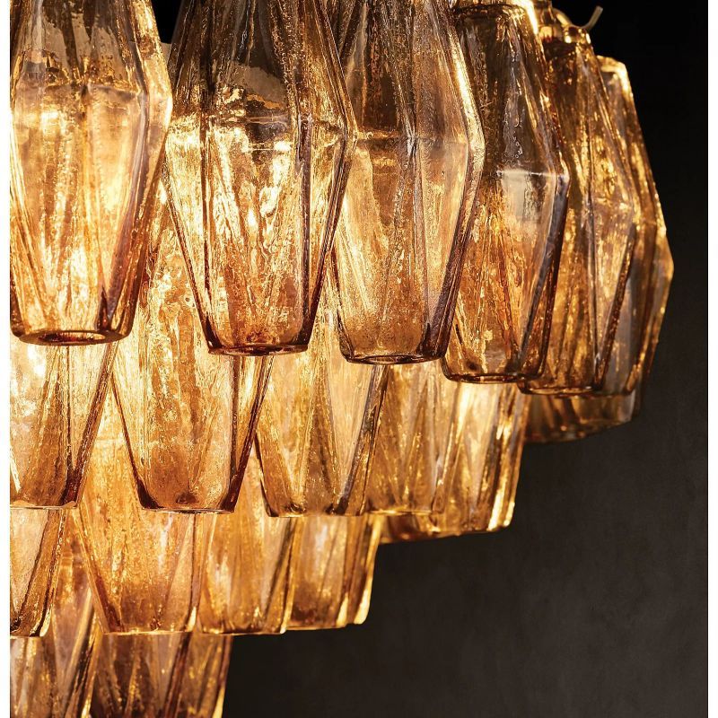 Casnelo Smoke Glass Square Chandelier - XYlight