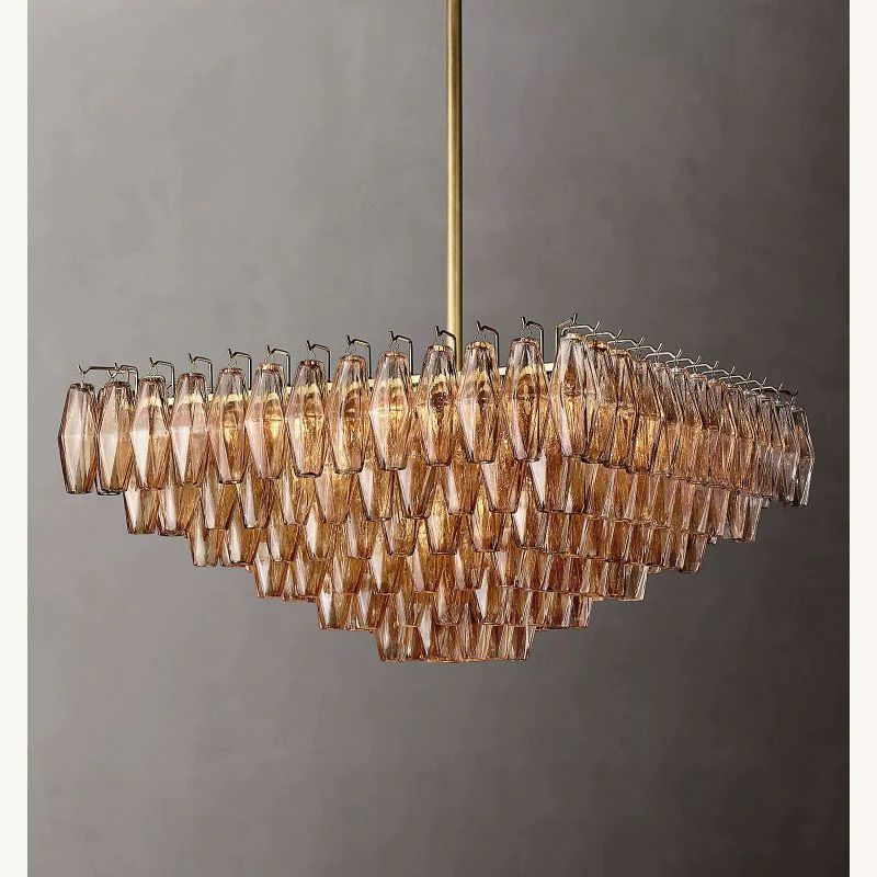 Casnelo Smoke Glass Square Chandelier - XYlight