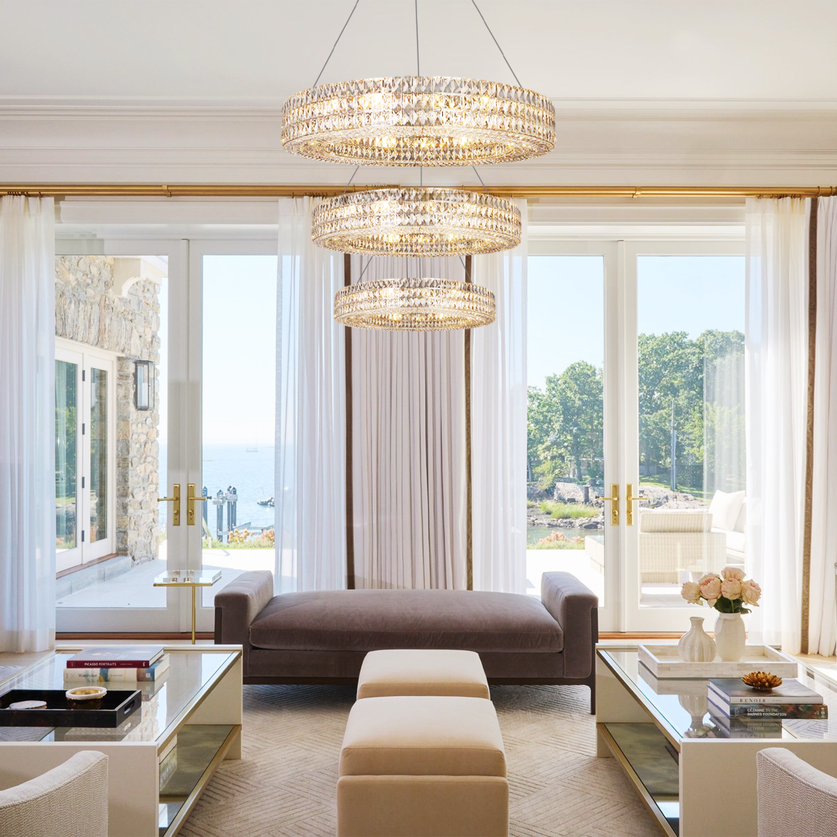 Ceda Halo Crystal Multi-Tier Ring Chandelier - XYlight