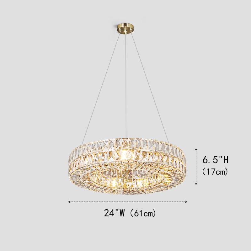 Ceda Halo Crystal Ring Chandelier
