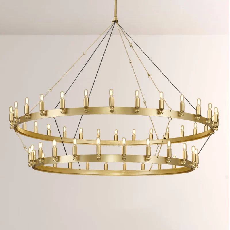 Cemalorn Vintage Filament 2-Tier Chandelier