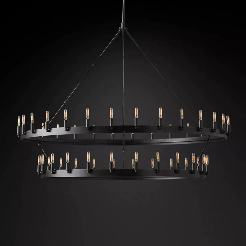 Cemalorn Vintage Filament 2-Tier Chandelier - XYlight