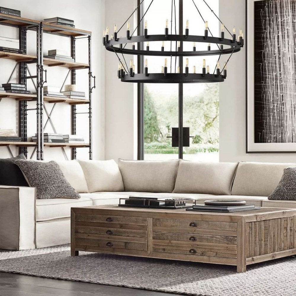 Cemalorn Vintage Filament 2-Tier Chandelier - XYlight