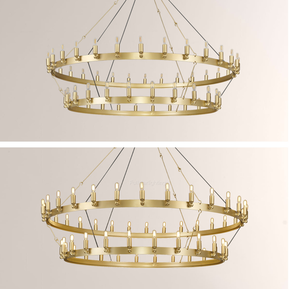 Cemalorn Vintage Filament 2-Tier Chandelier - XYlight
