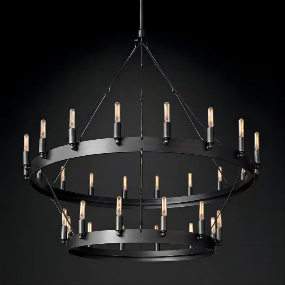 Cemalorn Vintage Filament 2-Tier Chandelier - XYlight