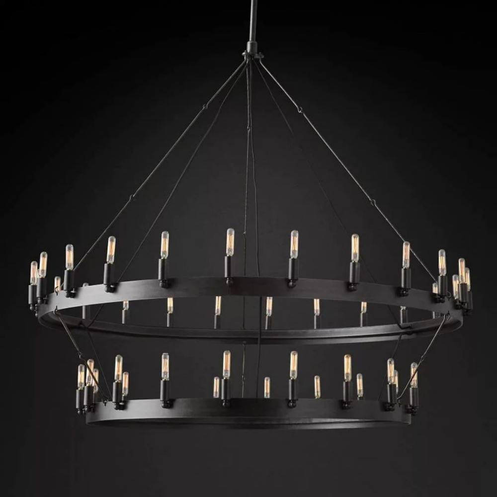 Cemalorn Vintage Filament 2-Tier Chandelier - XYlight