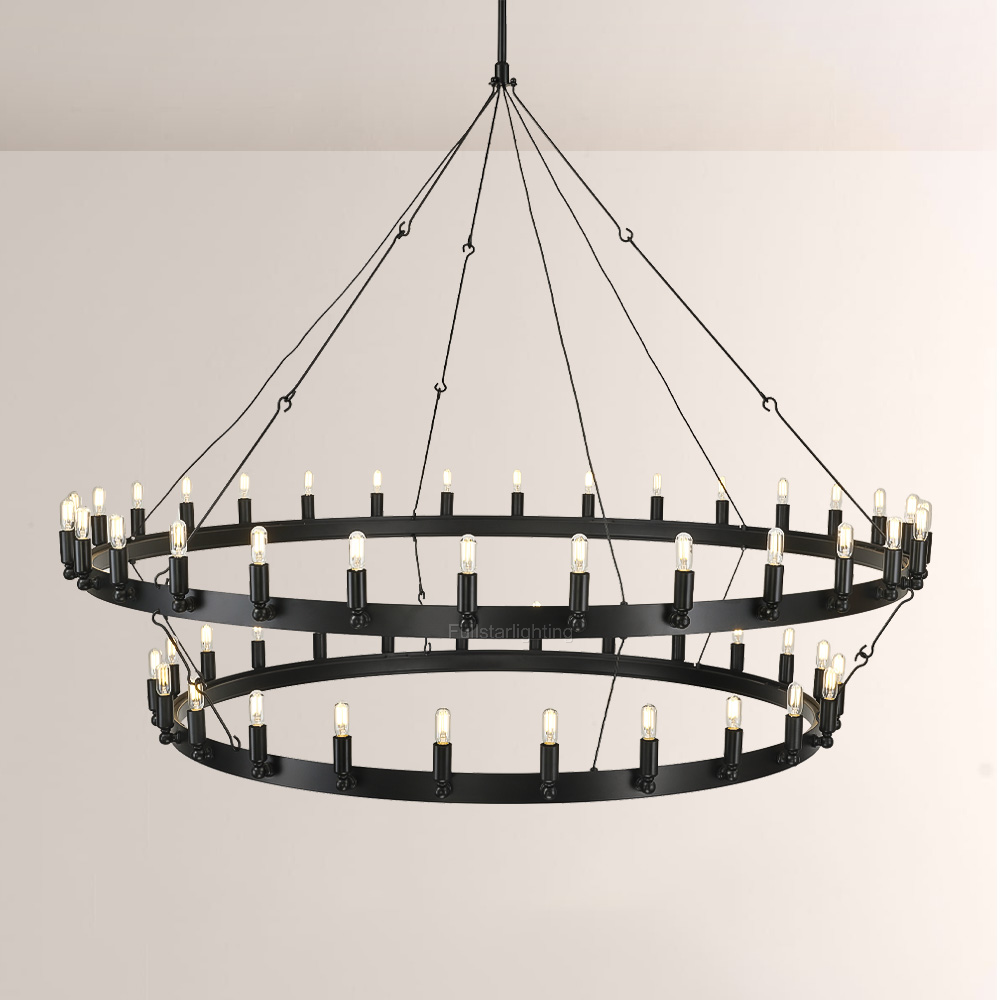 Cemalorn Vintage Filament 2-Tier Chandelier - XYlight