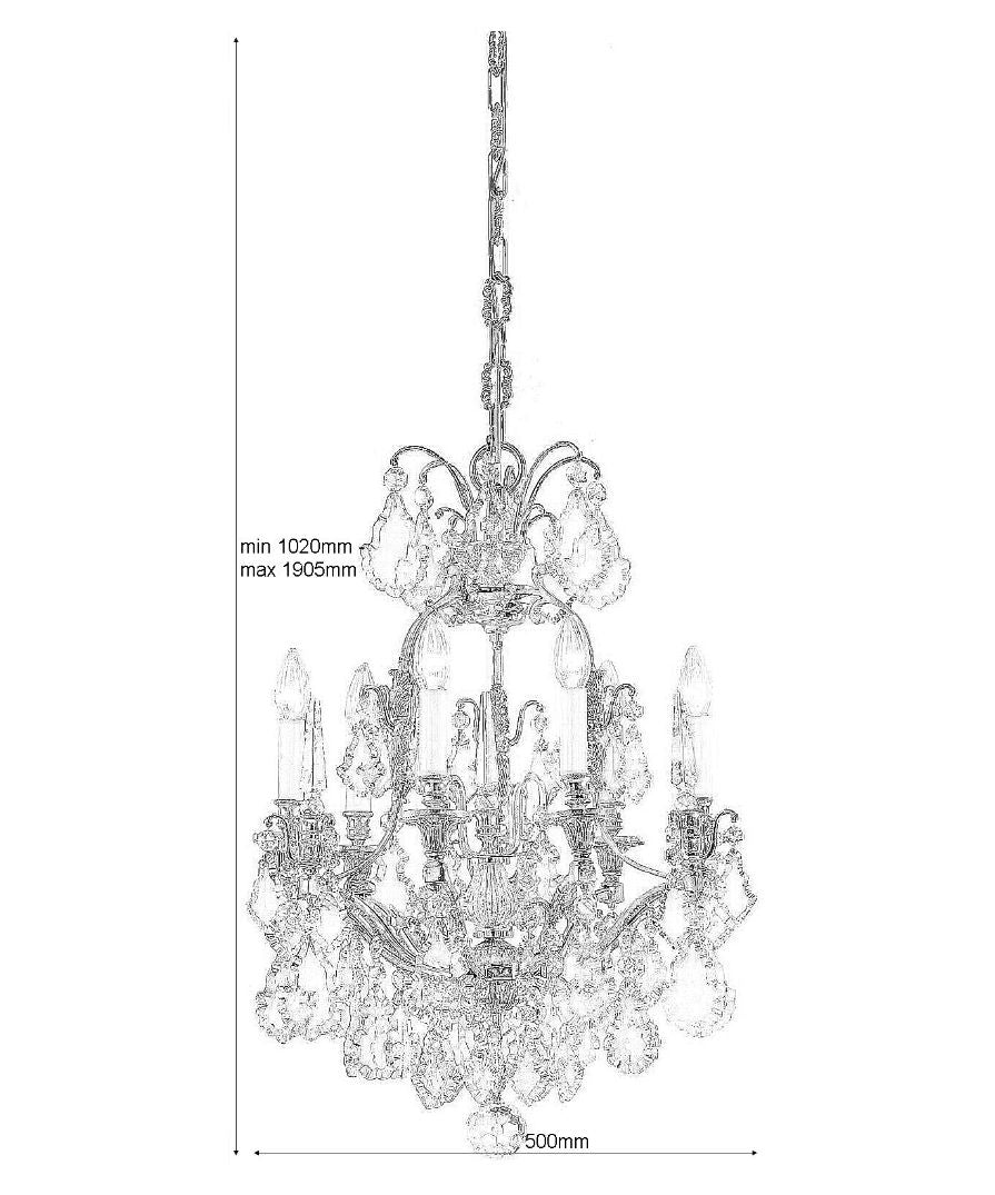 Cermivane Classical Crystal Glass Chandelier - XYlight