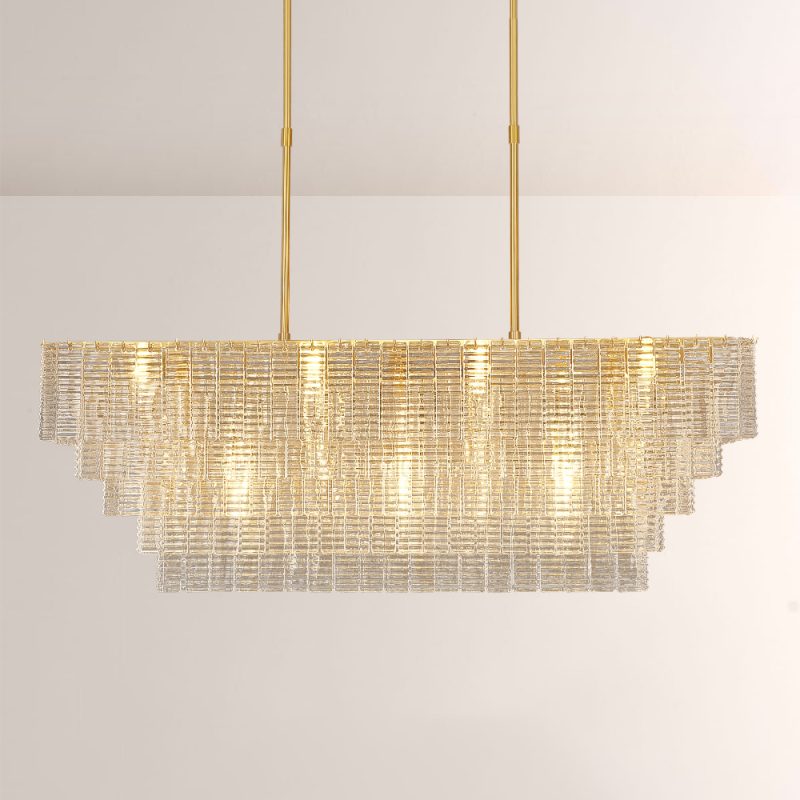Chan Smoke Rectangle Chandelier