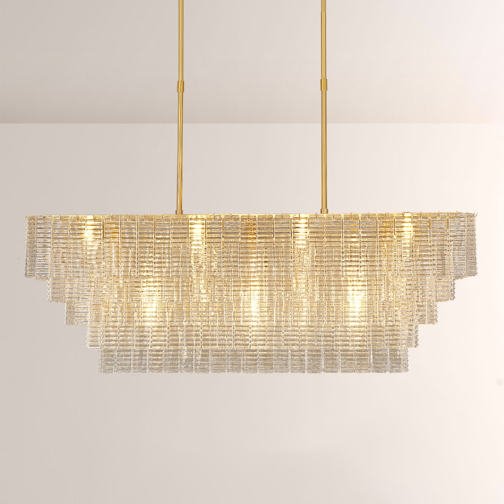 Chan Smoke Rectangle Chandelier - XYlight
