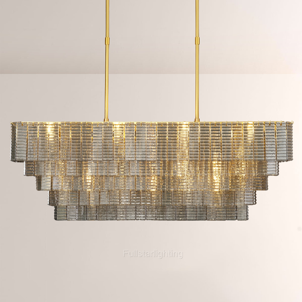 Chan Smoke Rectangle Chandelier - XYlight