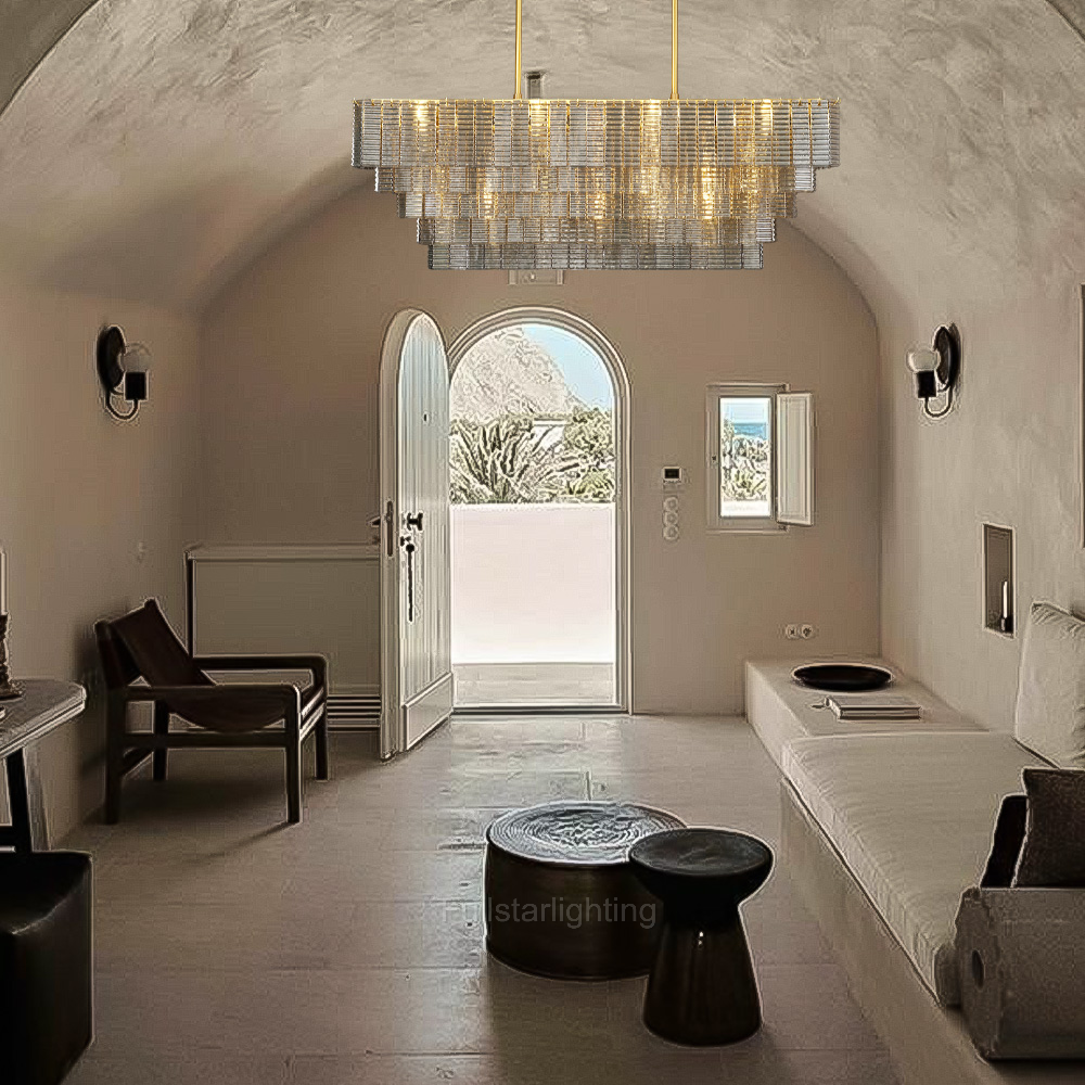 Chan Smoke Rectangle Chandelier - XYlight