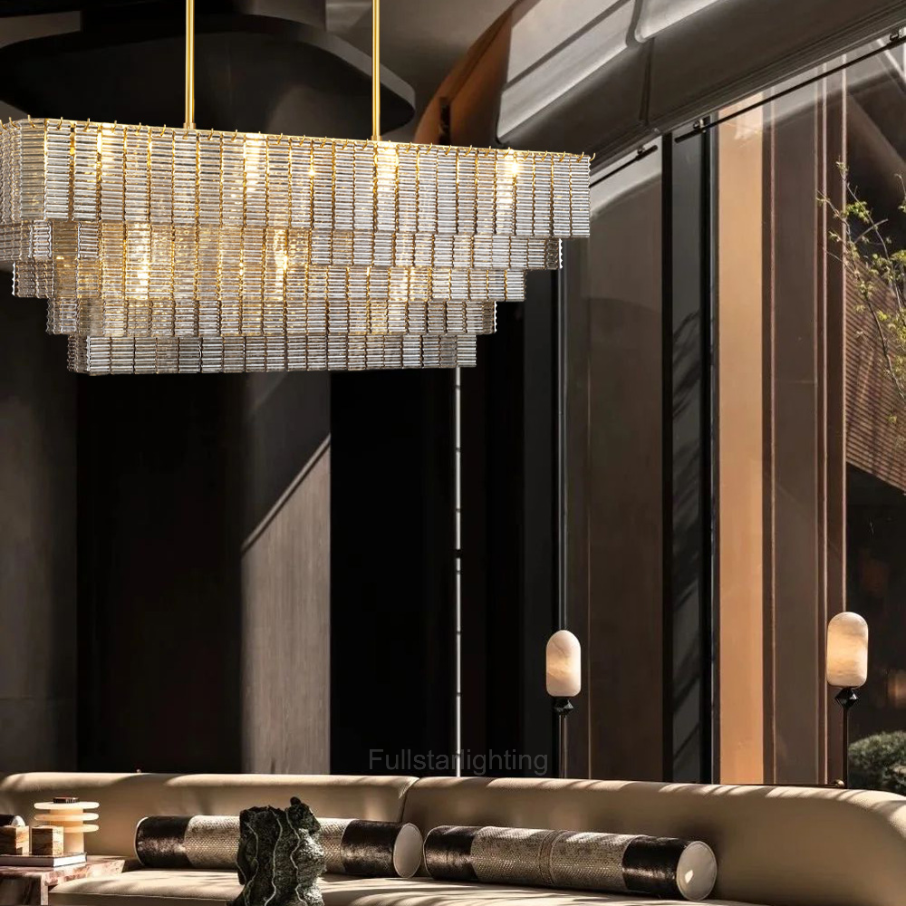 Chan Smoke Rectangle Chandelier - XYlight