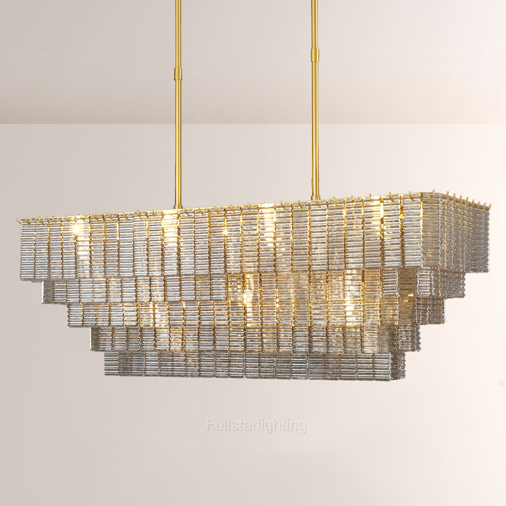 Chan Smoke Rectangle Chandelier - XYlight